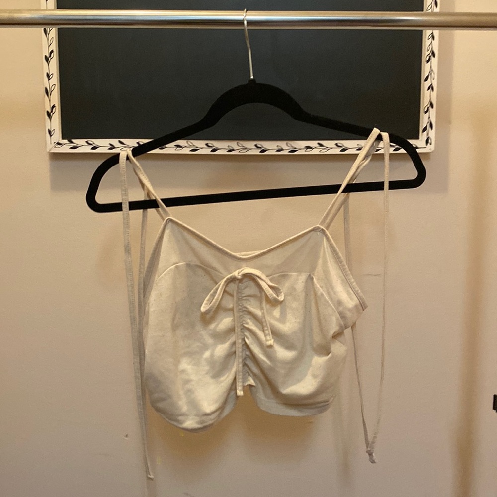 Cream crop top